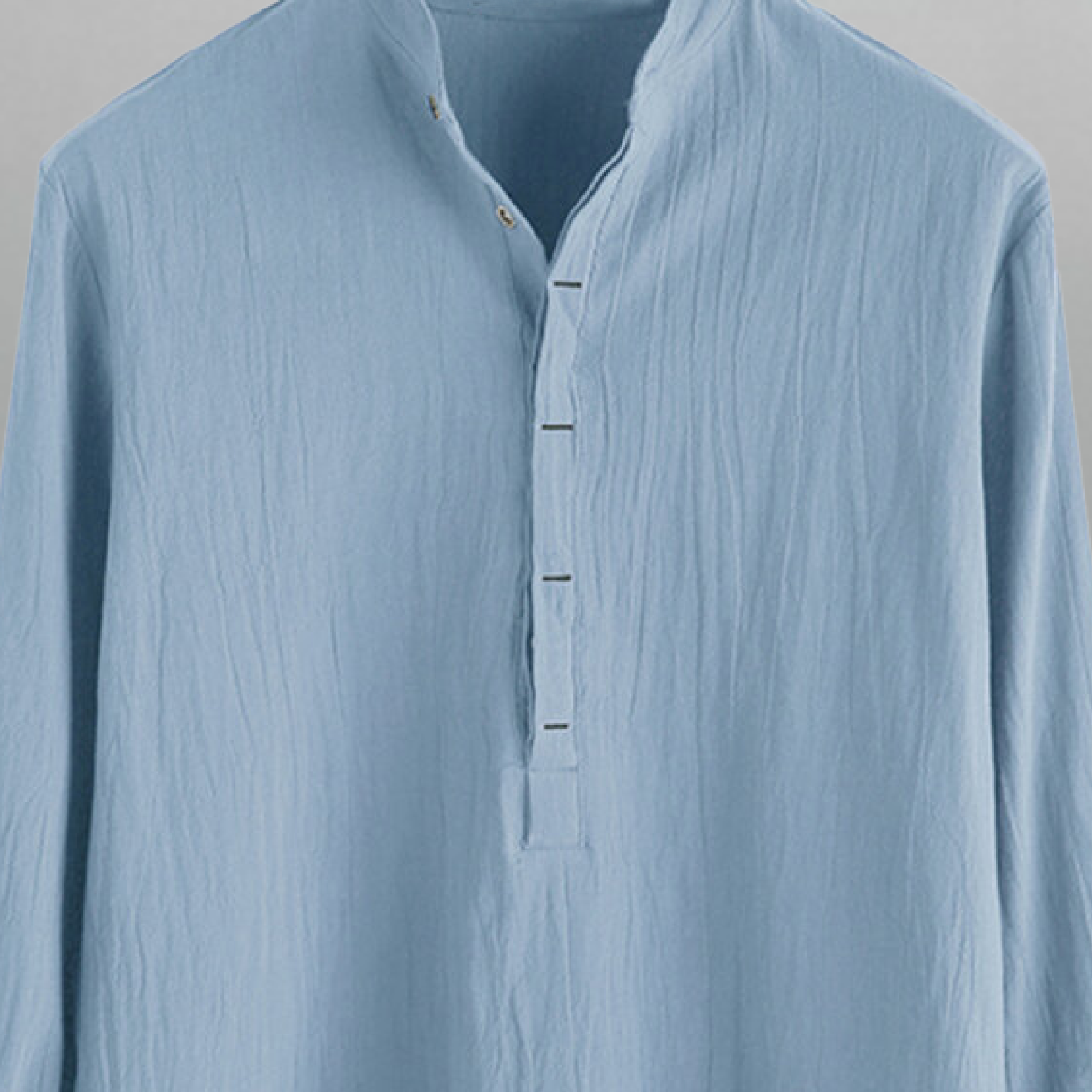 Men's Light Blue T-shirt style textured shirt-RMS025