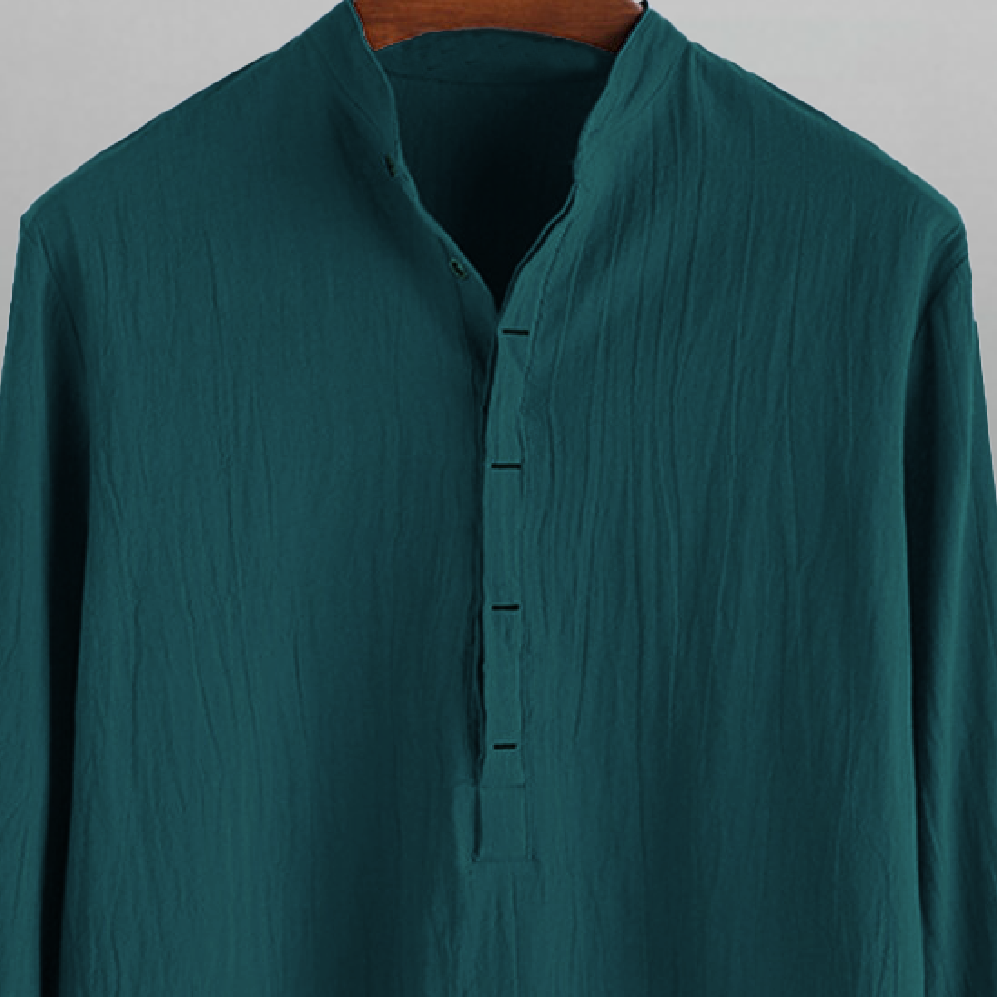 Men's Teal Blue T-shirt style textured shirt-RMS022