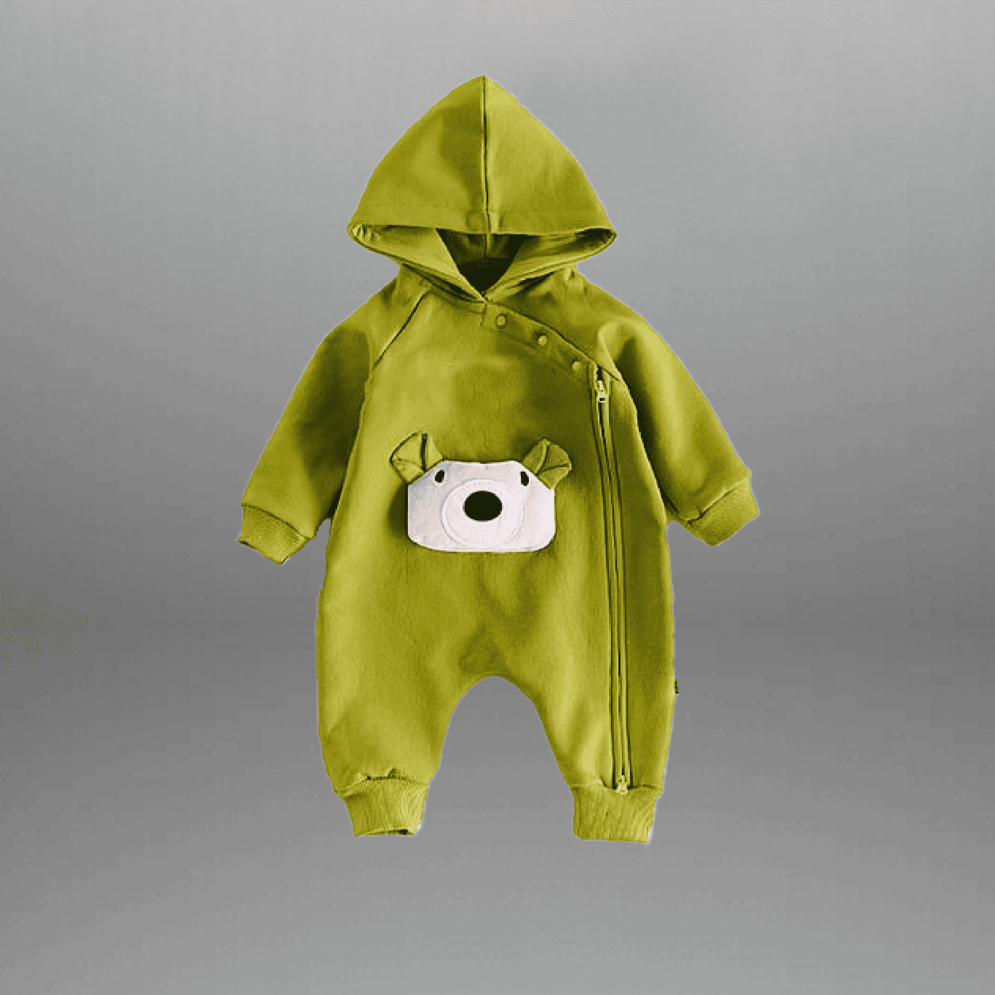 Toddler's Yellow Romper with attatched Hoodie-RKFCTT100