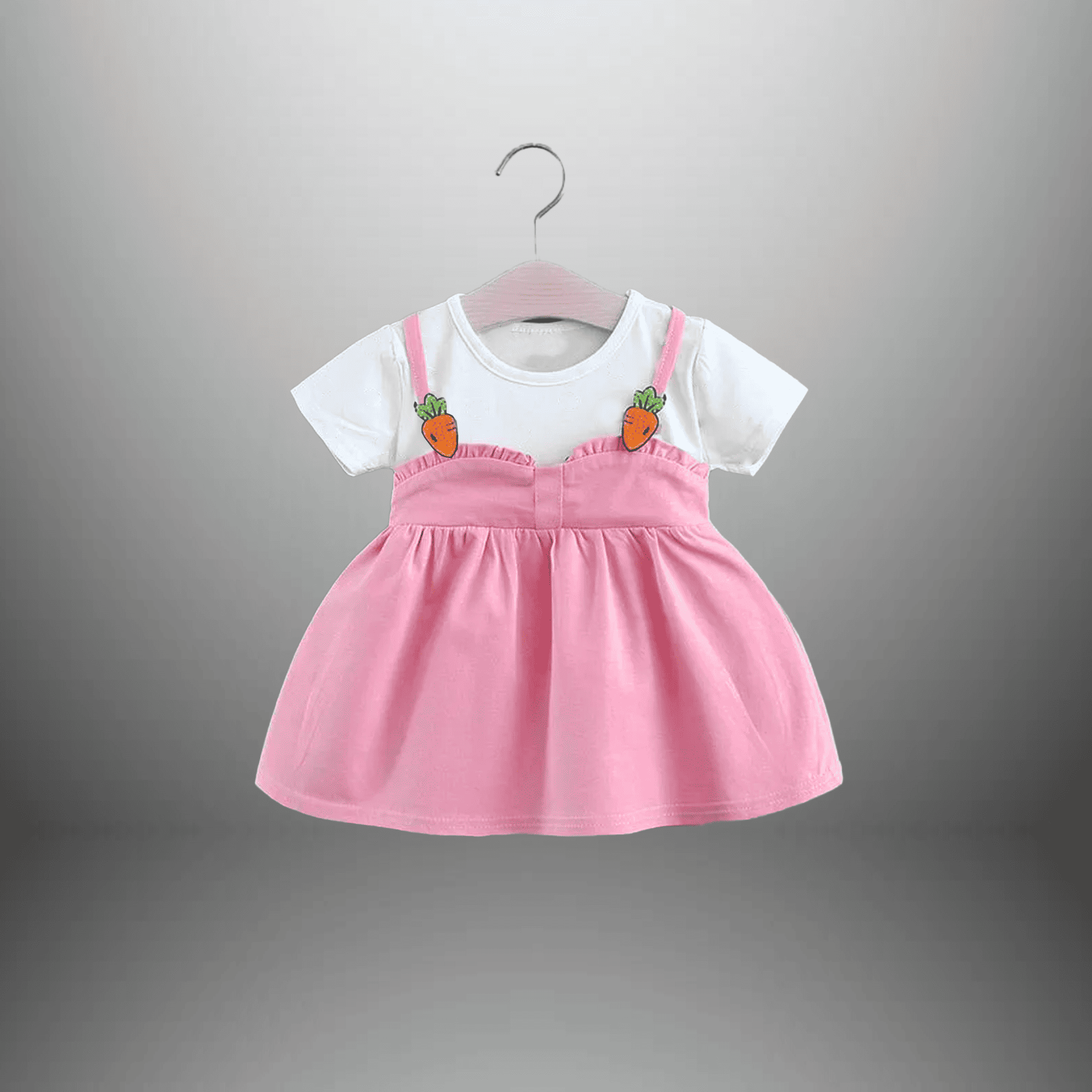 Baby girl's Two Piece set of a T-shirt with a sleeveless dress-RKFCTT117